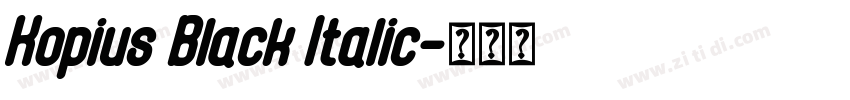 Kopius Black Italic字体转换